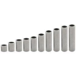 Separador liso de latón niquelado con plomo Ø10,2x13mm para tornillo M10