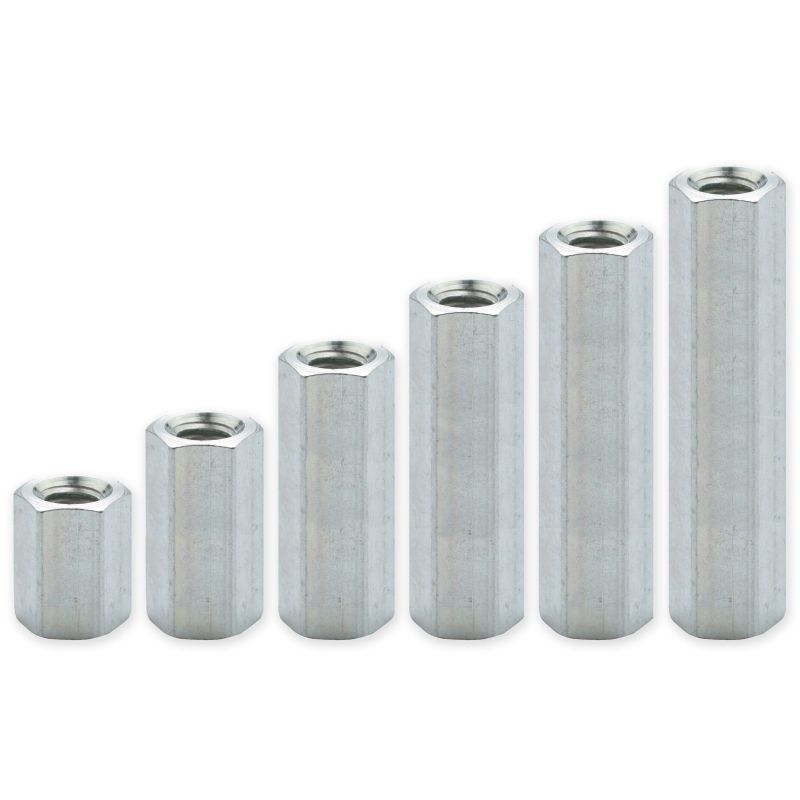 Espaciador hexagonal roscado hembra/hembra acero cincado sin plomo M5