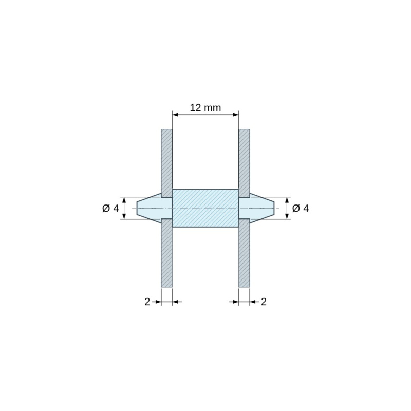 Soporte de placa a presión Plástico PA6.6