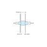 Plano acotado 7,9 mm, Soporte PCB a presión por ambos lados, Poliamida PA6.6, natural, UL94-V0, PCB Ø4/1,6 mm / CH Ø4,8/0,8–2 mm