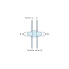 Plano acotado 4,8 mm, Soporte PCB a presión por ambos lados, PA6.6 natural, UL94-V2, orificio PCB Ø4,8 mm, espesor PCB 1,6 mm