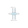 Plano acotado 4 mm, Soporte PCB a presión por ambos lados, Poliamida PA6.6, negra, UL94-HB, PCB Ø4/1,6 mm / CH Ø4/2 mm
