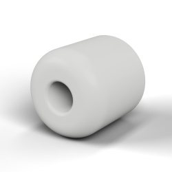 Entretoise lisse céramique C221 Ø1x3mm, une extrémité arrondie