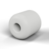 Separador liso de cerámica C221 Ø1x3mm, un extremo redondeado