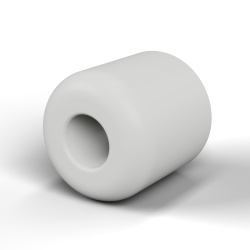 Separador liso de cerámica C221 Ø1,6x4mm, un extremo redondeado