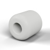 Separador liso de cerámica C221 Ø1,6x4mm, un extremo redondeado
