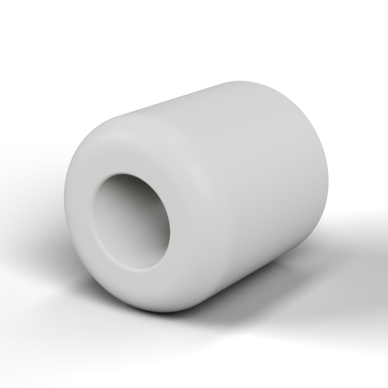 Separador liso de cerámica C221 Ø2,8x6mm, un extremo redondeado