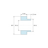 Plano acotado 2 mm, Separador con resalte PA6-FV Ø3,4×6 mm, resalte Ø4,2×1,3 mm, para M3, UL94-HB