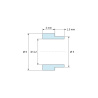 Plano acotado 2 mm, Separador con resalte PA6-FV Ø4,2×6 mm, resalte Ø5×1,5 mm, para M4, UL94-HB