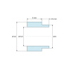 Plano acotado 5 mm, Separador con resalte PA6-FV Ø6,5×10 mm, resalte Ø8×2,5 mm, para M6, UL94-HB