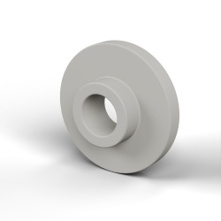 Casquillo aislante con brida Ø3,1x10mm, resalte bajo Ø4,9mm, poliamida PA6 natural UL94-V2