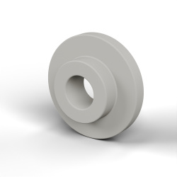 Casquillo aislante con brida Ø3,1x10mm, resalte bajo Ø5,9mm, poliamida PA6 natural UL94-V2