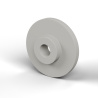Casquillo aislante con brida Ø3,1x15mm, resalte bajo Ø6,9mm, poliamida PA6 natural UL94-V2