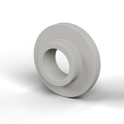 Casquillo aislante con brida Ø4,2x10mm, resalte bajo Ø5,9mm, poliamida PA6 natural UL94-V2