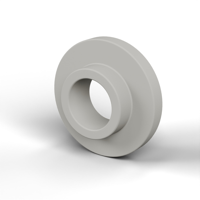 Casquillo aislante con brida Ø4,2x10mm, resalte bajo Ø5,9mm, poliamida PA6 natural UL94-V2