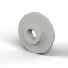 Casquillo aislante con brida Ø4,2x15mm, resalte bajo Ø6,9mm, poliamida PA6 natural UL94-V2