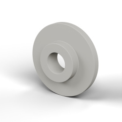 Casquillo aislante con brida Ø4,2x15mm, resalte bajo Ø7,9mm, poliamida PA6 natural UL94-V2