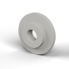 Casquillo aislante con brida Ø4,2x15mm, resalte bajo Ø8,9mm, poliamida PA6 natural UL94-V2