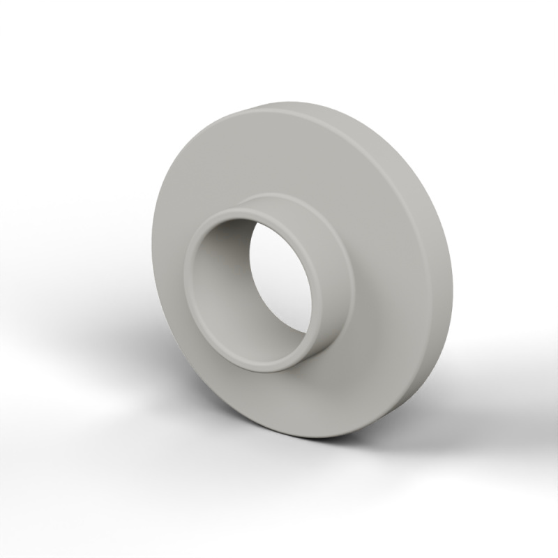 Casquillo aislante con brida Ø4,2x10mm, resalte bajo Ø4,9mm, poliamida PA6 natural UL94-V2