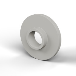 Casquillo aislante con brida Ø5,2x15mm, resalte bajo Ø6,9mm, poliamida PA6 natural UL94-V2
