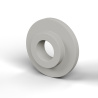 Casquillo aislante con brida Ø5,2x15mm, resalte bajo Ø8,9mm, poliamida PA6 natural UL94-V2