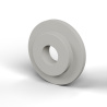 Casquillo aislante con brida Ø5,2x18mm, resalte bajo Ø11,7mm, poliamida PA6 natural UL94-V2