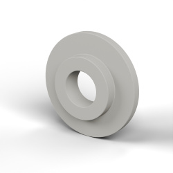 Casquillo aislante con brida Ø6,1x18mm, resalte bajo Ø10,8mm, poliamida PA6 natural UL94-V2