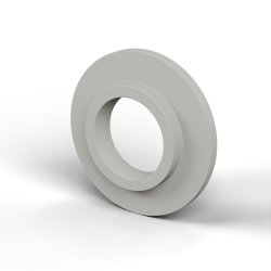 Casquillo aislante con brida Ø12,2x25mm, resalte bajo Ø15,8mm, poliamida PA6 natural UL94-V2