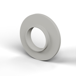 Casquillo aislante con brida Ø12,2x25mm, resalte bajo Ø13,8mm, poliamida PA6 natural UL94-V2