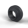 Casquillo aislante con brida Ø3x5,9mm, resalte alto Ø3,5mm, poliamida PA6.6 negra reforzada con fibra de vidrio UL94-HB