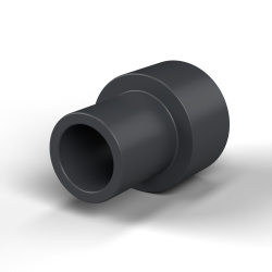Casquillo aislante con brida Ø4,1x8mm, resalte alto Ø5,6mm, poliamida PA6.6 negra reforzada con fibra de vidrio UL94-HB
