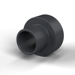 Casquillo aislante con brida Ø4,1x8mm, resalte bajo Ø5mm, poliamida PA6.6 negra reforzada con fibra de vidrio UL94-HB