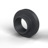 Casquillo aislante con brida Ø5,1x10mm, resalte alto Ø6,2mm, poliamida PA6.6 negra reforzada con fibra de vidrio UL94-HB