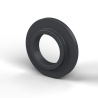 Casquillo aislante con brida Ø6,2x12mm, resalte alto Ø7,9mm, poliamida PA6.6 negra reforzada con fibra de vidrio UL94-HB