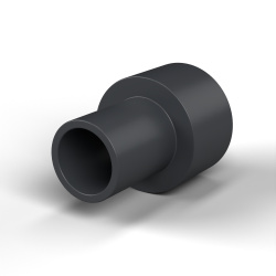 Casquillo aislante con brida Ø6,2x12mm, resalte alto Ø7,8mm, poliamida PA6.6 negra reforzada con fibra de vidrio UL94-HB