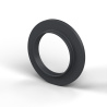 Casquillo aislante con brida Ø10,2x16mm, resalte alto Ø11mm, poliamida PA6.6 negra reforzada con fibra de vidrio UL94-HB