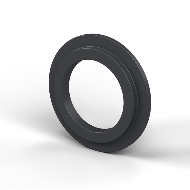 Casquillo aislante con brida Ø12,2x20mm, resalte alto Ø16mm, poliamida PA6.6 negra reforzada con fibra de vidrio UL94-HB
