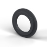 Casquillo aislante con brida Ø12,2x20mm, resalte alto Ø16mm, poliamida PA6.6 negra reforzada con fibra de vidrio UL94-HB