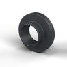 Casquillo aislante con brida Ø3,1x6mm, resalte alto Ø3,5mm, poliamida PA6.6 negra reforzada con fibra de vidrio UL94-HB