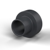 Casquillo aislante con brida Ø3,1x7,6mm, resalte alto Ø3,9mm, altura 4mm, PA6.6 negro con fibra de vidrio UL94-HB