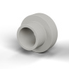 Casquillo aislante con brida Ø5,1x10,1mm, resalte bajo Ø6,62mm, poliamida PA6.6 natural UL94-V2