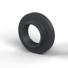 Casquillo aislante con brida Ø5,2x10mm, resalte bajo Ø6,2mm, poliamida PA6.6 negra reforzada con fibra de vidrio