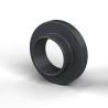 Casquillo aislante con brida Ø3x5,5mm, resalte bajo Ø3,4mm, sulfuro de polifenileno PPS negro UL94-V0