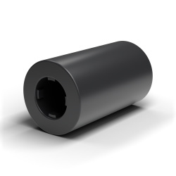 Distanciador liso autorretenido, PA6.6 negro, UL94-V2, Ø2,2 × 4 mm, para tornillo M2