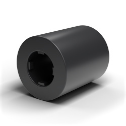 Distanciador liso autorretenido, PA6.6 negro, UL94-V2, Ø2,7 × 5 mm, para tornillo M2,5