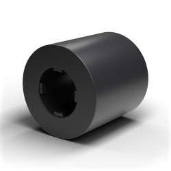 Distanciador liso autorretenido, PA6.6 negro, UL94-HB, Ø4,2 × 8 mm, para tornillo M4
