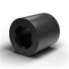 Distanciador liso autorretenido, PA6.6 negro, UL94-HB, Ø6,2 × 10 mm, para tornillo M6