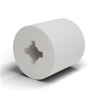 Distanciador liso autorretenido, PA6.6 natural, UL94-V2, Ø2,9 × 6,4 mm, para tornillo M3