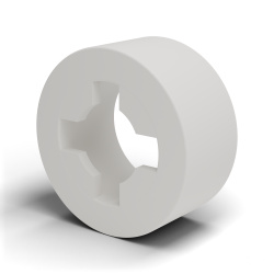 Distanciador liso autorretenido, PA6.6 natural, UL94-V2, Ø4,1 × 6,3 mm, para tornillo M3,5