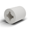 Distanciador liso autorretenido, PA6.6 natural, UL94-V2, Ø5 × 7,9 mm, para tornillo M5